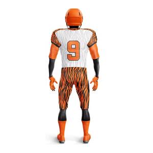 Uniforme de football américain à manches courtes imprimé style tendance 100% polyester personnalisable en gros fabriqué au Pakistan - Product Image 6