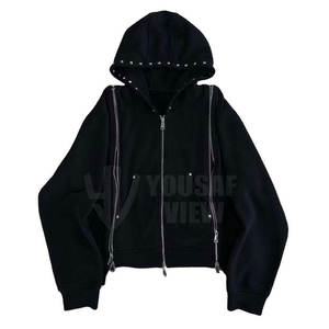 Durable poliéster/algodón cómodo con capucha Casual invierno hombres Rhinestone chándal Regular Fit - Product Image 4