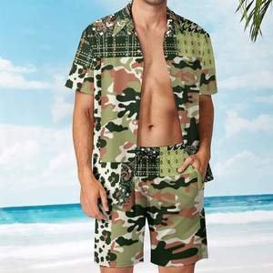 Conjunto de pantalones cortos de playa de verano personalizados, ropa de baño de secado rápido, traje de moda para hombre, producto de venta superior, traje de baño de poliéster para hombre de nuevo diseño - Product Image 2