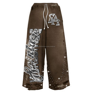 Conjuntos de Sudadera con Capucha y Pantalones Deportivos de Felpa Francesa Desgastada de Alta Calidad para Hombre, Ropa Urbana de Algodón Personalizada - Product Image 6