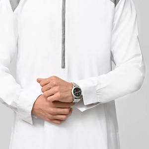2023 sur mesure hommes Jubba vente chaude vêtements islamiques à manches longues Thobe pour adultes grande taille Logo personnalisé - Product Image 6