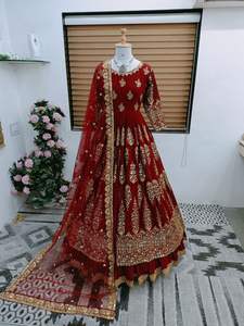 Preparado tradicional étnico indio paquistaní Kurti & Dupatta Georgette con bordado completo cosido Lehenga al por mayor - Product Image 2