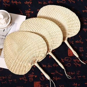Lotus bleu ventilateurs écologiques artisanat de feuille de palmier en bambou naturel - Product Image 6