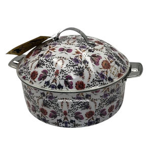 <b>Mirror</b> Polished Metal Food Warmer Flower Design tabletop Casserole Hotel Supplies Dinnerware Luxury New Metal Hotpot - Product Image 2