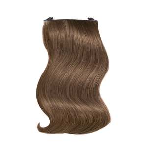 Pour les extensions de cheveux Halo # 8 mèches de cheveux humains Remy vietnamiens brun cannelle, ondulés naturels, pré-collées, 8-36 pouces - Product Image 1