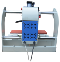 Presse à chaud à double tête facile à utiliser pour l'impression de logo Mini machine d'impression de logo pneumatique pour vêtements