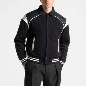 Veste universitaire unisexe à col montant, respirante, personnalisable, streetwear, baseball, lettreman, décontractée, mode, vêtement d'extérieur, devant en laine - Product Image 2