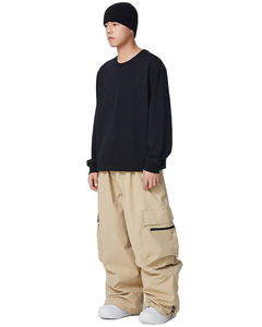 กางเกงสไตล์แบ็กกี้แบนสำหรับผู้ชายกางเกงผ้าฝ้ายธรรมดาคุณภาพสูงสำหรับผู้ชายกางเกงขายาวสไตล์สตรีท - Product Image 3