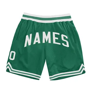 Vente en gros transfrontalière de shorts de basketball rétro pour hommes shorts de sport américains à 5 points au genou shorts de basketball personnalisés - Product Image 5
