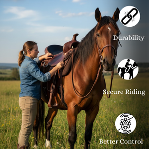 Sillín de caballo inglés Premium | Sillín ecuestre de alta calidad, cómodo, duradero y ligero para equitación y entrenamiento - Product Image 3