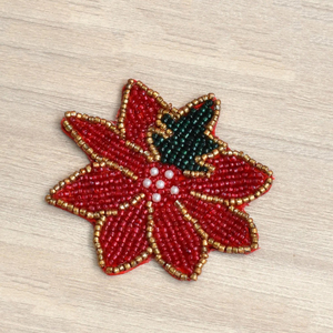 Dessous de verre perlé Design floral Tapis de boisson décoratifs faits à la main Cuisine Table à manger Thé Café Porte-gobelet Fournisseur en gros en vrac - Product Image 1