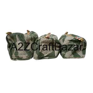 Eco-Friendly Cotton Fabric Cosmetic Bags Tassel Zipper Closure Fashion Design Reusable Lightweight Multi-Function <b>Makeup</b> Pouch - Product Image 2