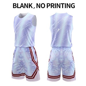 Venta al por mayor nuevo equipo en blanco Laker baloncesto Jerseys transpirable diseñar su propio baloncesto uniforme traje hecho conjuntos - Product Image 2