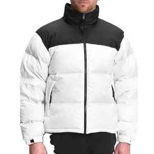 Venta caliente 2025 logotipo personalizado satén invierno bombardero de talla grande Puffer 4XL chaqueta cálida chaqueta de invierno hombres sólido - Product Image 5