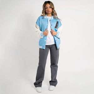 Veste d'université pour femmes vestes de baseball personnalisées avec logo personnalisé Letterman vente en gros vestes d'université vierges pour femmes - Product Image 2