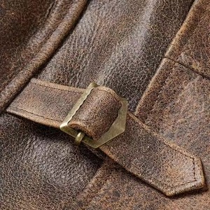 แจ็กเก็ตหนังสำหรับผู้ชายแจ็กเก็ตหนังสไตล์สตรีทแวร์ - Product Image 5