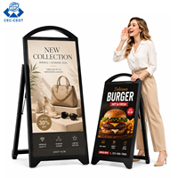 Pantalla Digital Portátil LCD con Clasificación IP65, Kiosco de Publicidad Móvil con Soporte de Piso, CMS Integrado, OEM, ODM
