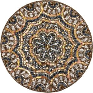 Handcrafted <b>Round</b> Beaded Plastic <b>Placemats</b> for Kitchen Dining Table Wedding Christmas Decoration Family Gatherings & Parties - Product Image 1