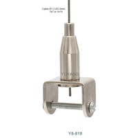 Kit de suspension pour panneaux acoustiques – Câble robuste avec pince de fixation en fil nickelé pour baffles de plafond