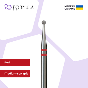 หัวเจียรเล็บสแตนเลสสตีล ฟอร์มูล่า โปรฟี่ อัลตร้า พรีซิชั่น ขนาด 1.8 มม. สีแดง สำหรับทำความสะอาดหนังกำพร้า  โลโก้ปรับแต่งได้ - Product Image 1