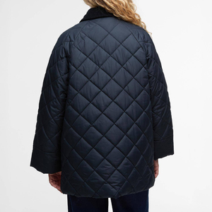 Dernières vestes matelassées pour femmes en couleur unie, chaudes, OEM, prix bas, tendance, tenues d'hiver, col rabattu, décontractées, vêtements d'extérieur - Product Image 3