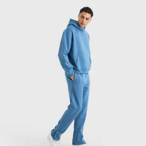 Ensemble de survêtement unisexe en molleton français d'hiver avec logo personnalisé, survêtement épais en molleton de coton surdimensionné décontracté pour hommes - Product Image 1