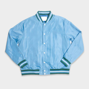 Nueva buena calidad personalizada mancha poliéster Color sólido Color bombardero chaqueta hombres precio al por mayor diseño único chaqueta para hombre - Product Image 1