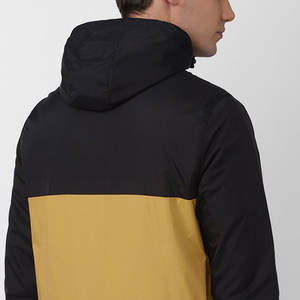 Col à capuche fermeture éclair couleur bloqué hommes vestes à la mode motif personnalisé couleur bloqué hommes vestes - Product Image 4