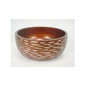Couleur en bois de teck manuellement artisanat servir bol de puce et de trempette - Product Image 4