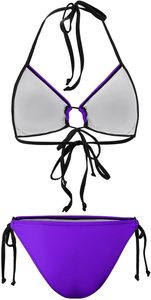 Ensemble de plage 2 pièces pour femmes, respirant, de haute qualité, avec logo personnalisé, bikinis antibactériens avec tanga, personnalisable - Product Image 5