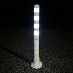 Delineateur flexible 100 x 8 cm en TPE blanc pour signalisation routière - Product Image 3