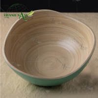 Handgemaakte klassieke ecovriendelijke wegwerp bamboe schaal met aangepaste techniek, 17,5 cm diameter, 7 cm hoogte, 0,01 kg, voor thuisgebruik en feesten