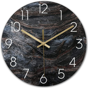 Horloge murale circulaire simple décoration de la maison pendentif horloge suspendue en marbre et la qualité naturelle et le design OSM - Product Image 2