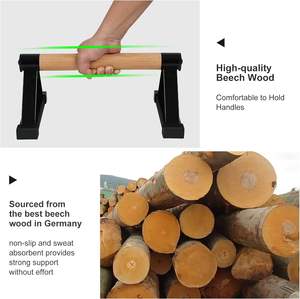 Wood Push up <b>Bars</b> <b>Parallettes</b> <b>Bars</b> Anti-slip Handstand <b>Bars</b> for Calisthenics, Fitness, Floor Workouts Solid Wood with Sturdy - Product Image 5