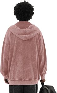 เสื้อฮู้ดซิปทรงโอเวอร์ไซส์ สไตล์สตรีทแวร์ ผ้าฟลีซคอตตอนหนานุ่ม ล้างสีแบบแอซิดวอช ผลิตจากวัสดุเป็นมิตรต่อสิ่งแวดล้อม ทรงปกติ ใส่ได้ทุกเพศ เหมาะสำหรับฤดูใบไม้ร่วง คุณภาพพรีเมียม ดีไซน์ทันสมัย - Product Image 2