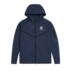 Ensemble de survêtement pour homme, veste à capuche zippée et pantalon de jogging en polaire technique, obsidienne, vêtements de sport pour l'entraînement - Product Image 3