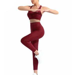 Derniers modèles de leggings de fitness pour femmes Design personnalisé Ensembles de yoga pour femmes Ensembles leggings taille haute pour femmes Ensembles de yoga pour femmes - Product Image 4