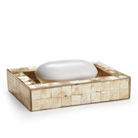 Accessoires de bain luxueux en nacre en gros ensemble de salle de bain incrusté de coquillages artisanaux pour la décoration intérieure