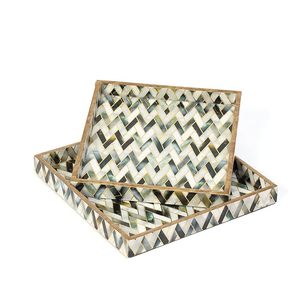 Plateau de service en bois luxueux pour table basse, fête, club, vaisselle de maison, plateau de service en bois pour restaurant - Product Image 3