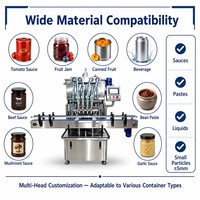 Machine de remplissage automatique pour sauces et pâtes pour ketchup, sauce bœuf, mayonnaise