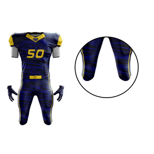 Uniforme de fútbol americano de poliéster Unisex 2024, camisetas personalizadas de alta calidad, transpirable, impreso, número único, equipo de talla grande - Product Image 6