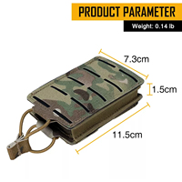Pochette tactique simple pour chargeur, respirante, découpée au laser, compatible Molle, en polyester durable, imperméable, sans sangle, couleur personnalisable