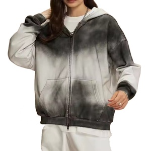 Sweat à capuche en coton à manches longues et fermeture éclair de haute qualité avec logo personnalisé pour les femmes vêtements de sport décontracté uni épaule confortable - Product Image 1