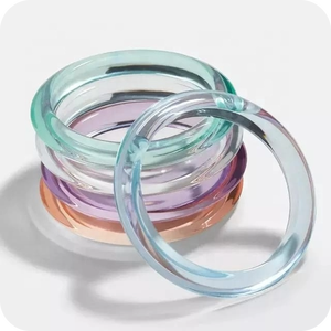 ชุดกำไลข้อมือแฟชั่นวินเทจทำมือสุดคลาสสิก สีเหลืองดำ ดีไซน์เก๋ เป็นมิตรกับสิ่งแวดล้อม สำหรับผู้หญิงและเด็กผู้หญิง เหมาะสำหรับงานปาร์ตี้ - Product Image 1