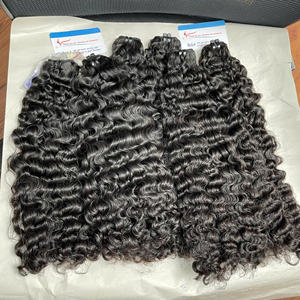 Disponible en Stock Extensiones de cabello de trama de cabello rizado birmano virgen crudo Cabello humano vietnamita Paquetes rizados birmanos - Product Image 4