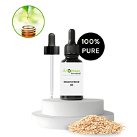 Huile de sésame de qualité supérieure, Sesamum Indicum, distillation à la vapeur biologique, 100% pure, liquide naturel