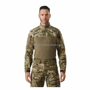 เสื้อทหารแขนยาวมีซิปสำหรับผู้ชายเสื้อทหาร1/4ยุทธวิธี - Product Image 6