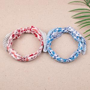 ผ้าพันคอผ้าฝ้ายพิมพ์ลายบล็อกทำมือ ชุด 2 ผืน ผ้าพันคอสไตล์โบฮีเมียนสำหรับทุกเพศ น้ำหนักเบา เหมาะสำหรับฤดูร้อนและชายหาด - Product Image 5