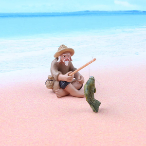 Décoration de réservoir à poissons pour pêcheur âgé - Grande taille, imperméable, écologique, durable, ornement d'aquarium en PVC de haute qualité - Product Image 4