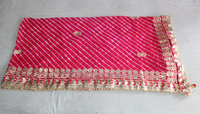 Mousseline de soie traditionnelle Dupatta ethnique femmes vêtements écharpe écharpes Lahariya Gota Patti Dupatta cadeau pour invité retour faveur